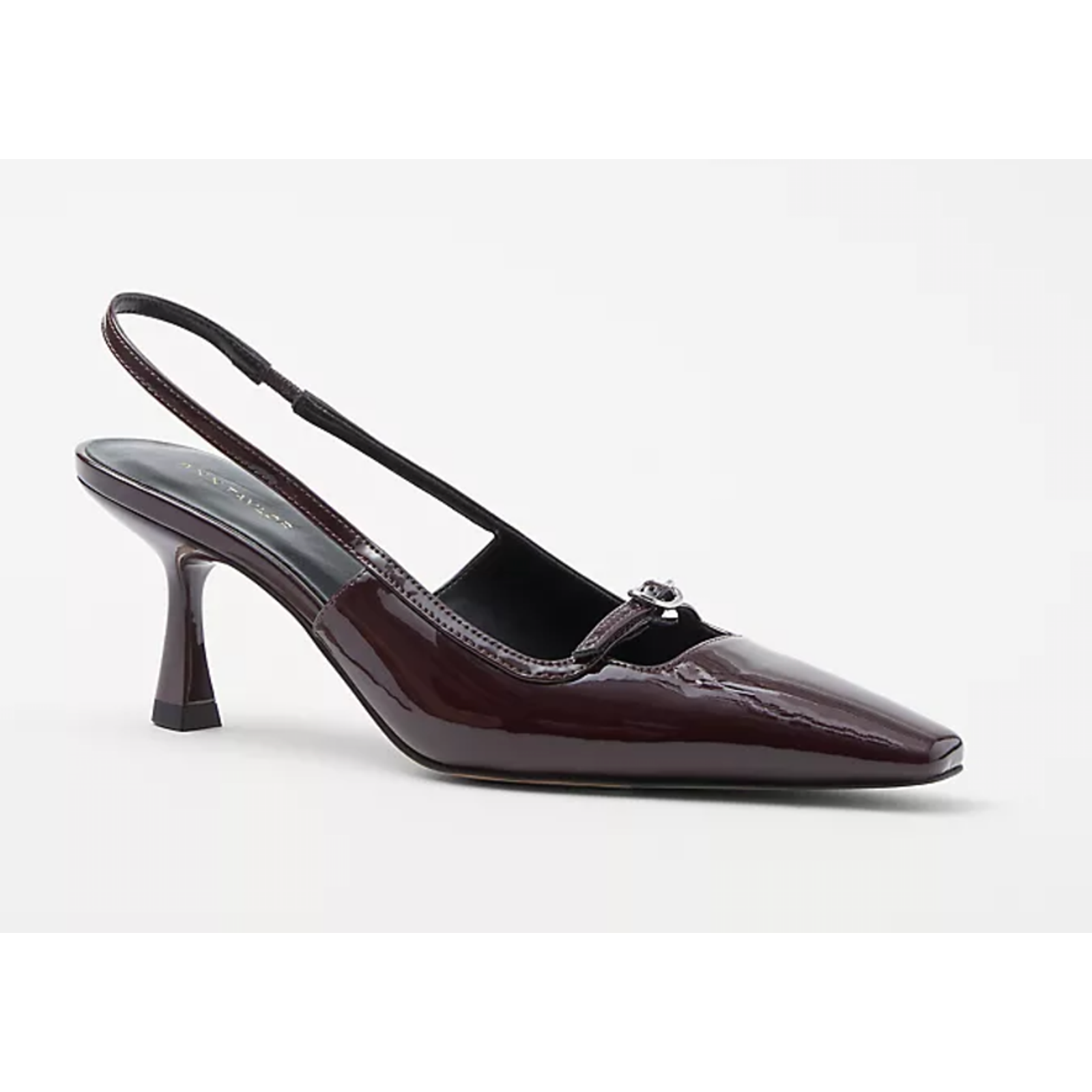 Ann Taylor Midnight Grape Buckle Strap Patent Slingback Pumps High Heels Shoes 7 — image 4 of 7
